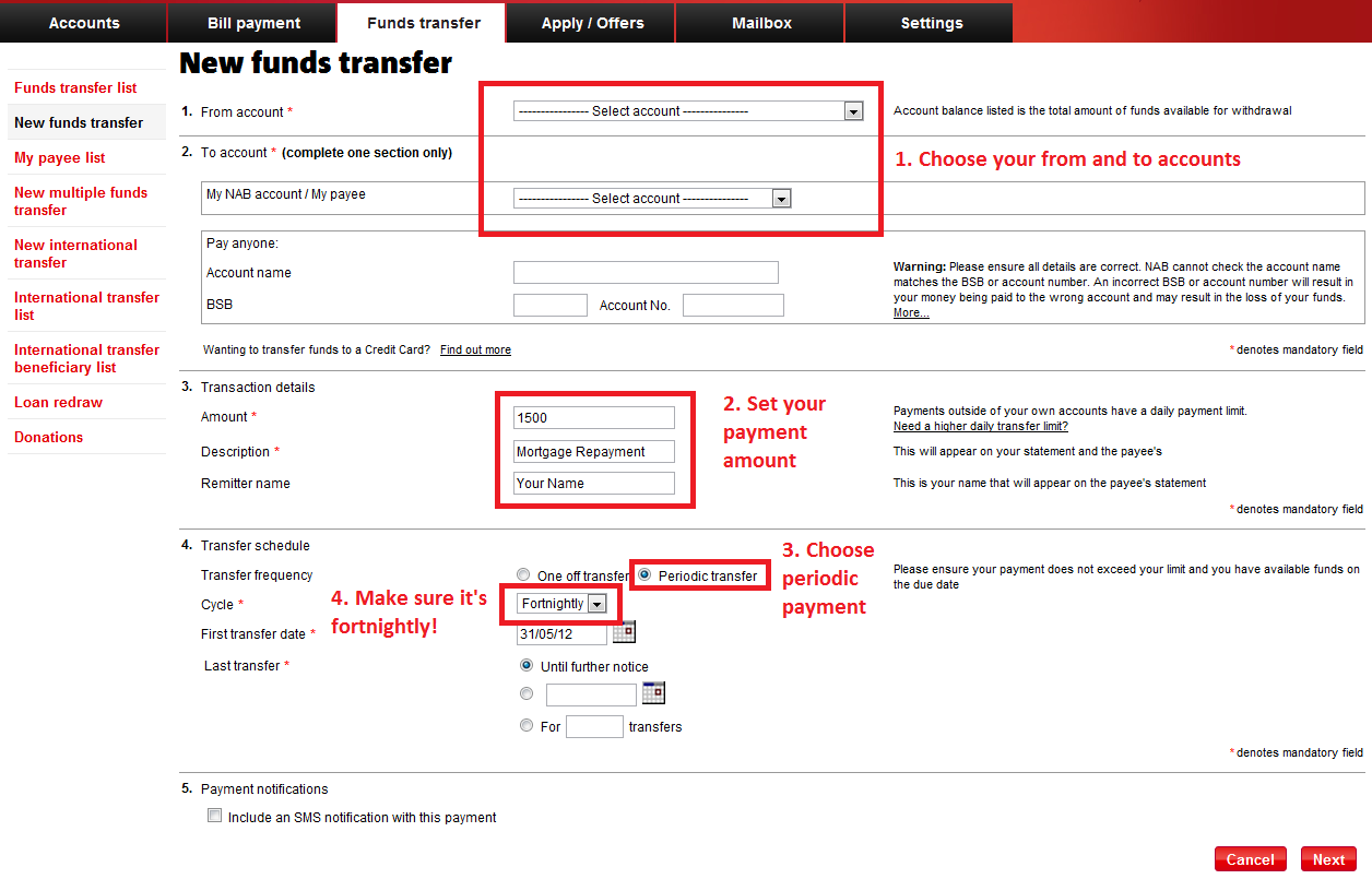 Setting Up Automatic Extra Mortgage Payments