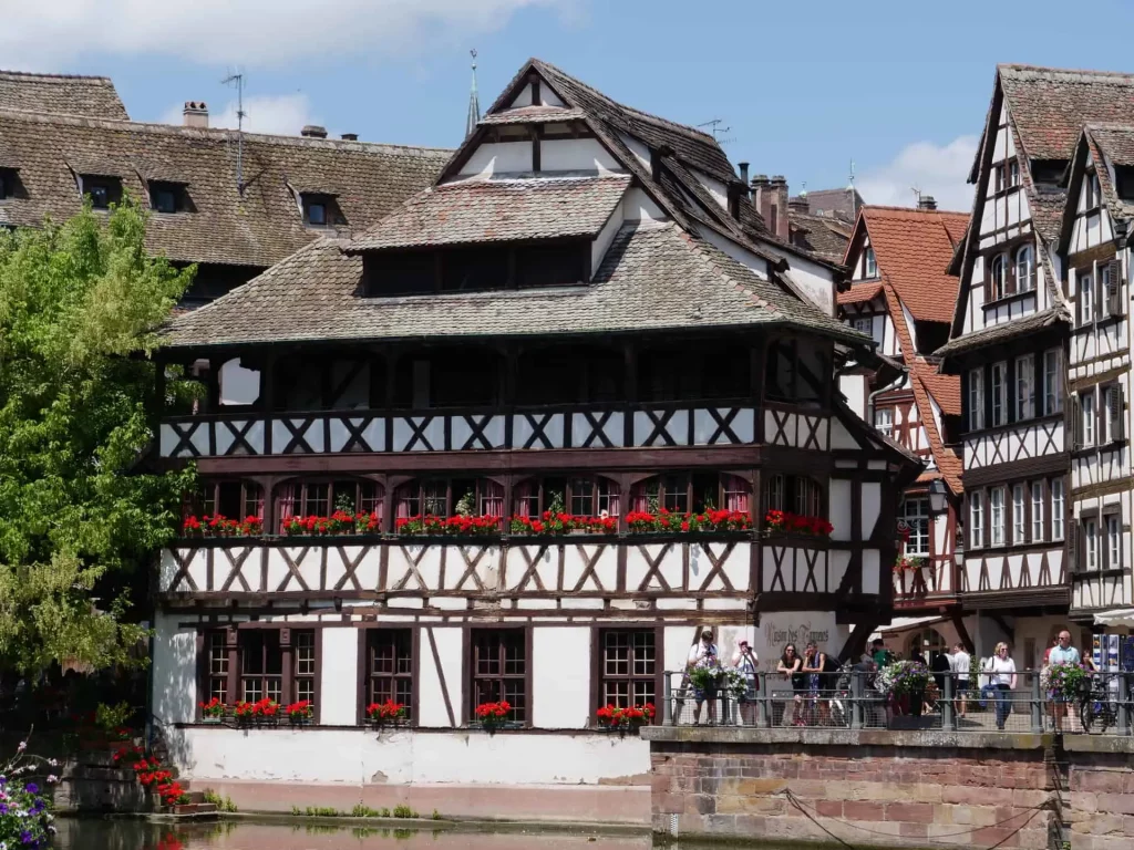 Beautiful House With Flower Boxes, Strasbourg France